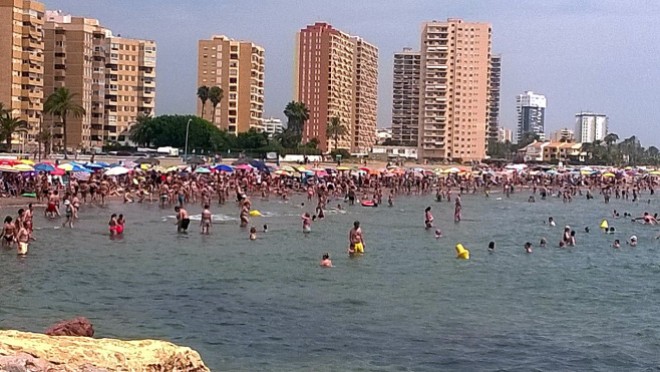 a typical Mediterranean beach...